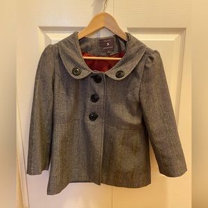 Forever 21 Button Collar Jacket Gray Women’s Size Small